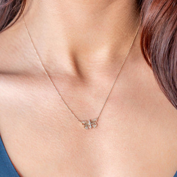 Collier or 375 jaune diamants 45cm