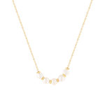 Collier or 375 jaune perles de culture 43cm - vue 1