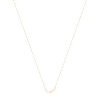 Gold necklace 375 yellow cultured pearls 43cm