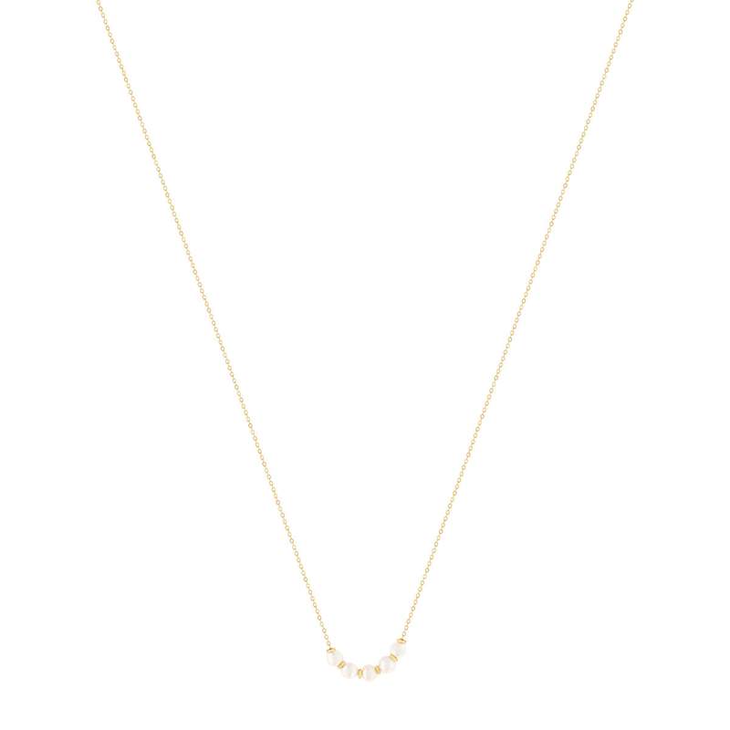 Collier or 375 jaune perles de culture 43cm - vue 2