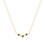 Collier or 375 jaune saphirs et zirconias 45cm - vue 1