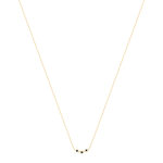 Collier or 375 jaune saphirs et zirconias 45cm - vue 2