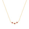 Collier or 375 jaune rubis et zirconias 45cm - vue V1