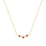 Collier or 375 jaune rubis et zirconias 45cm - vue 1