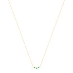 Collier or 375 jaune émeraudes et zirconias 45cm - vue 2