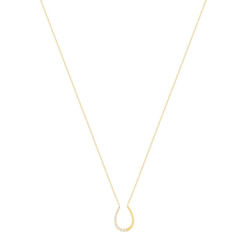 Collier or 375 jaune et zirconias 43cm - vue 2