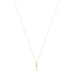 Collier or 375 jaune diamants 43cm - vue 2