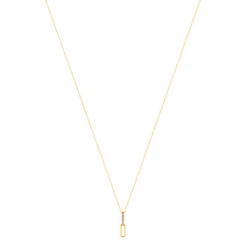 Collier or 375 jaune diamants 43cm