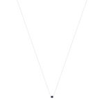 Collier or 750 blanc saphirs et diamants 45cm - vue 2