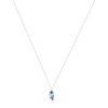 Collier or 750 blanc topaze london blue topaze sky blue et iolites 43cm - vue V2