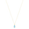 Collier or 750 jaune topaze sky blue 43cm - vue V2