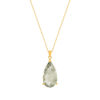 Collier or 750 jaune quartz vert 43cm - vue V1