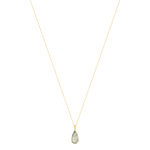 Collier or 750 jaune quartz vert 43cm - vue 2