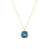 Collier or 750 jaune topaze london blue 45cm - vue V1