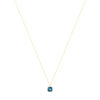 Collier or 750 jaune topaze London Blue traitée 45cm - vue V2