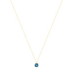 Collier or 750 jaune topaze London Blue traitée 45cm - vue 2