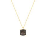 Collier or 750 jaune quartz fumé 45cm - vue 1