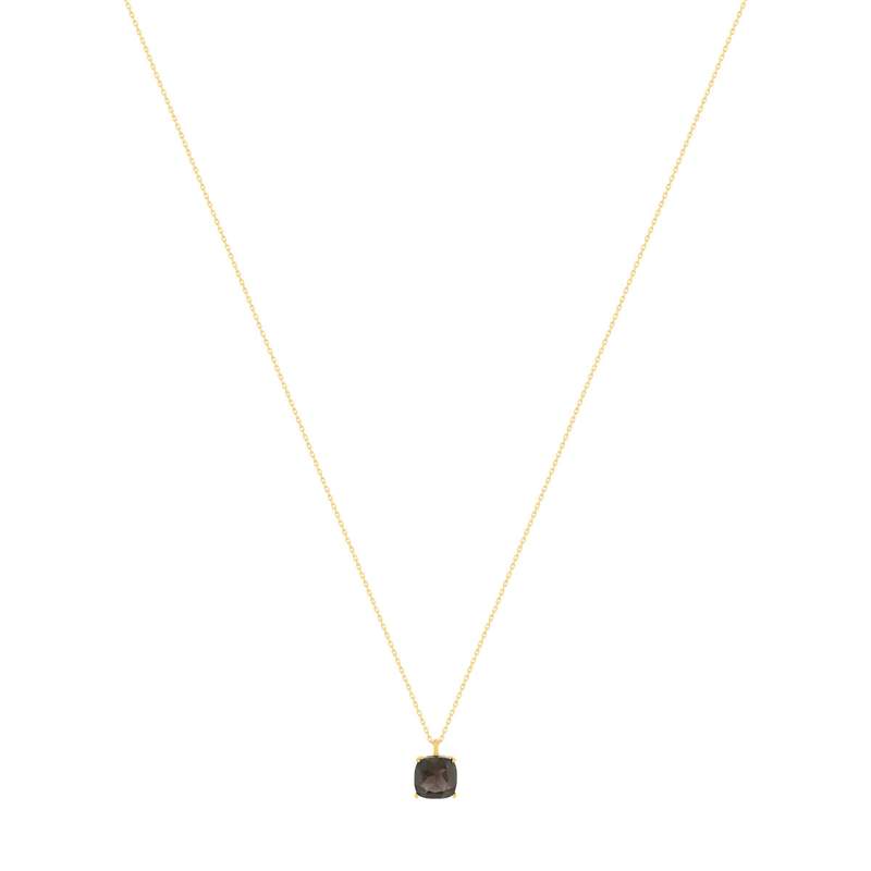 Collier or 750 jaune quartz fumé 45cm - vue 2