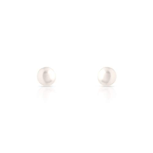 Boucles d'oreilles or 750 jaune perles de culture de Chine