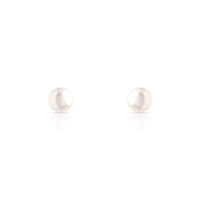 Boucles d'oreilles or 750 jaune perles de culture de Chine - vue 1