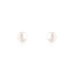 Boucles d'oreilles or 750 jaune perles de culture de Chine - vue 1