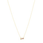 Collier or 750 jaune améthyste topaze rose traitée et zirconias 43cm - vue 2