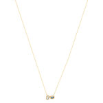 Collier or 750 jaune topazes traitées Sky Blue London Blue et zirconias 43cm - vue 2