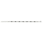 Bracelet acier agates noires 21cm - vue 1