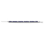 Stalen armband met blauwe natuurstenen, 21,5 cm - afbeelding 1
