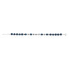 Bracelet acier pierres naturelles bleues 22,5cm - vue V2