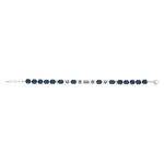 Bracelet acier pierres naturelles bleues 22,5cm - vue 2