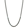 Collier acier vieilli tourquoises vertes 50cm - vue V2