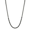 Collier acier vieilli agates noires 51cm - vue V2