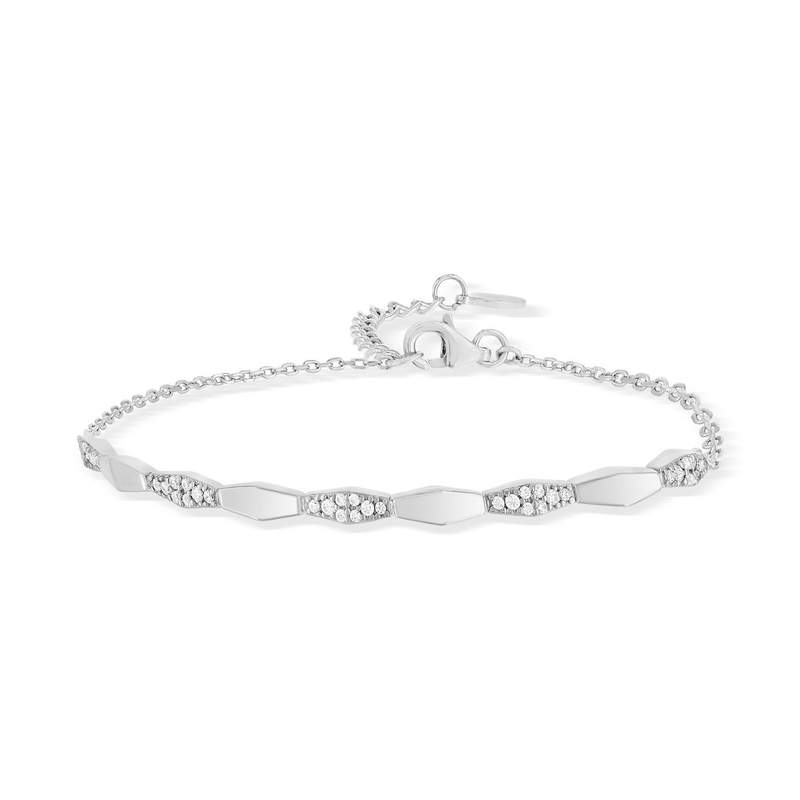 Bracelet argent 925 et zirconias 21cm - vue 1