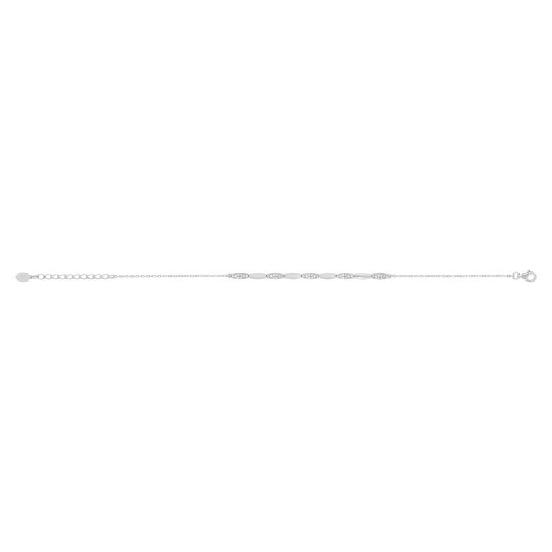 Bracelet argent 925 et zirconias 21cm - vue 2