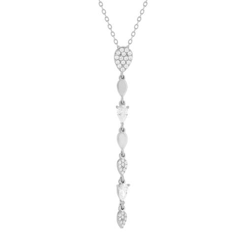Collier argent 925 et zirconias 45cm