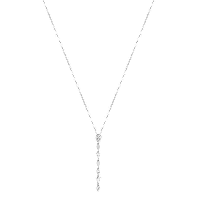 Collier argent 925 et zirconias 45cm - vue 2
