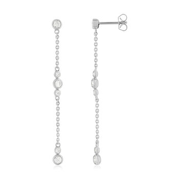 925 zilver en zirkonia oorbellen