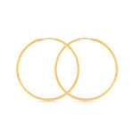 Créoles or 750 jaune diamanté 39 mm - vue 1