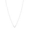 Collier argent  925 et zirconias 45cm - vue V2