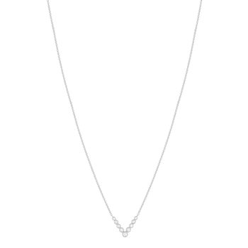 Collier argent  925 et zirconias 45cm