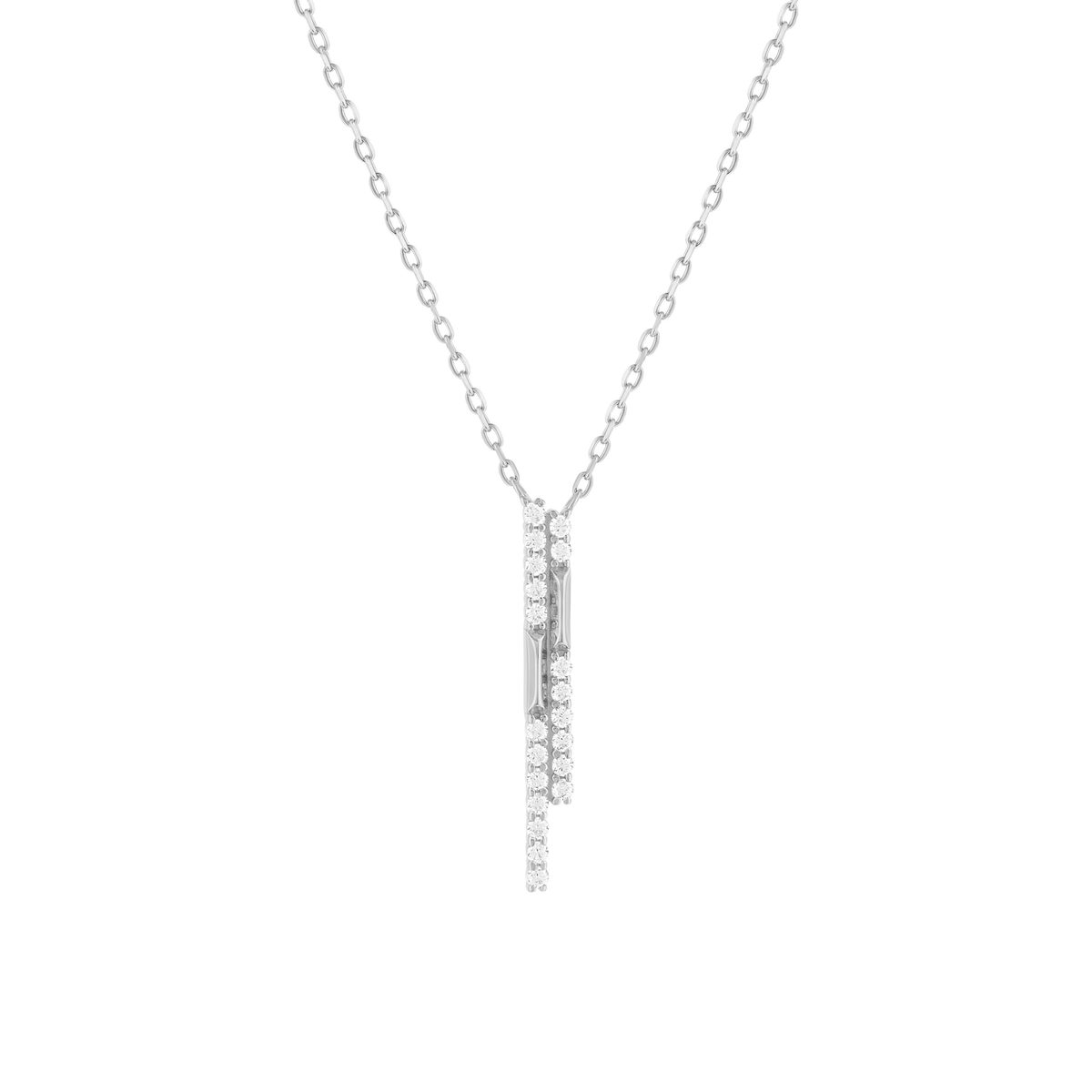 Collier argent 925 et zirconias 45cm