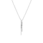 Collier argent 925 et zirconias 45cm - vue 1