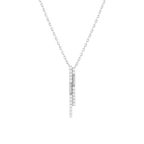 Necklace silver 925 and zirconias 45cm