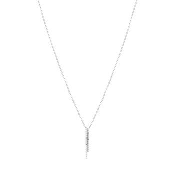 Collier argent 925 et zirconias 45cm