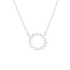 Collier argent 925 et zirconias 45cm - vue V1