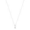 Collier argent 925 et zirconias 45cm - vue V2