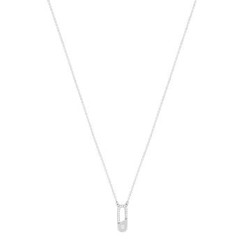Collier argent 925 et zirconias 45cm