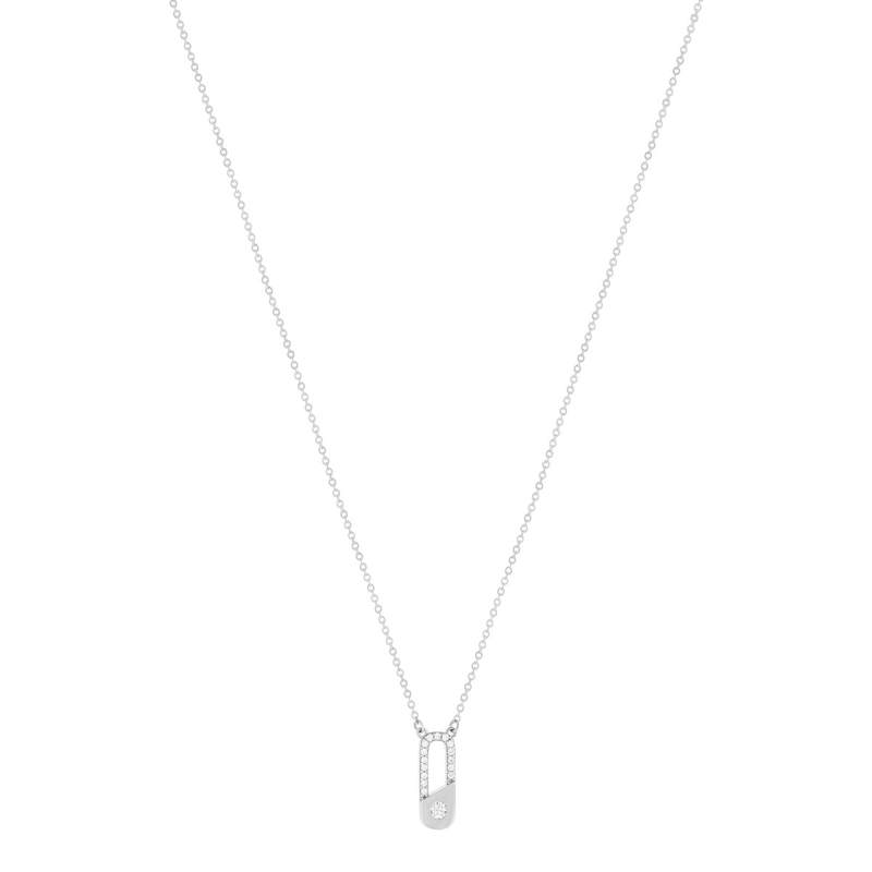 Collier argent 925 et zirconias 45cm - vue 2