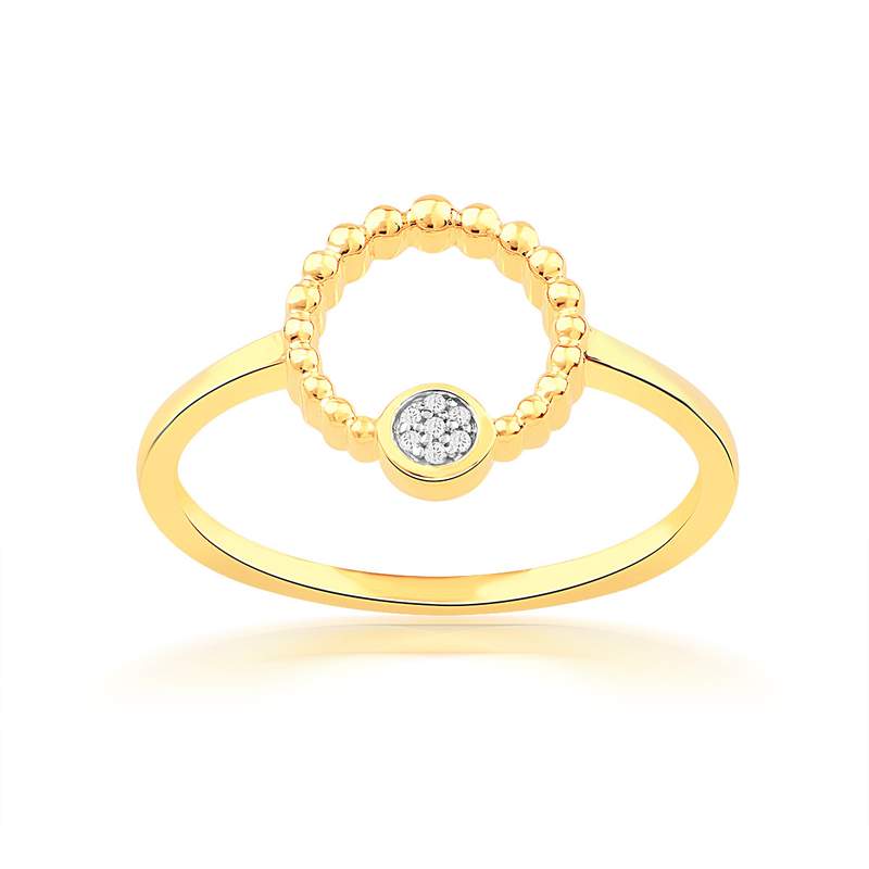 Bague or 750 2 tons diamants - vue 1